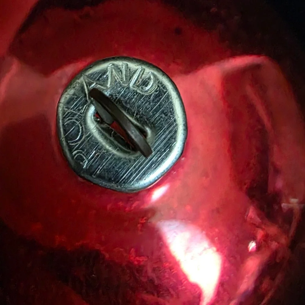 Set of 5 Vintage Red Christmas Ornaments Shiny Brite Poland Japan Hong Kong‎